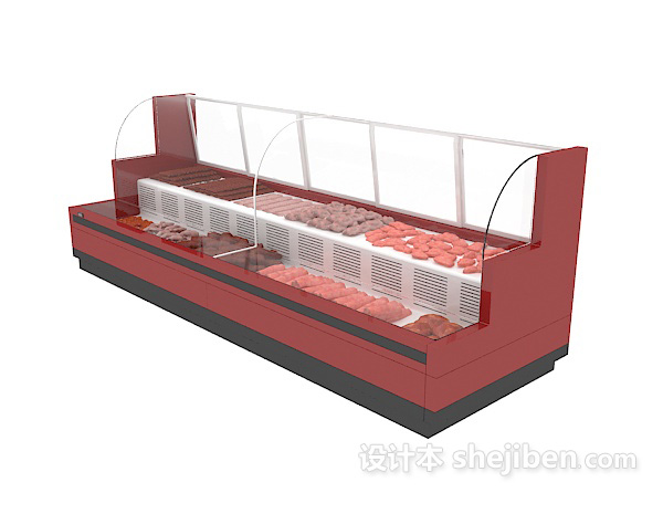 超市冰柜3d模型下载
