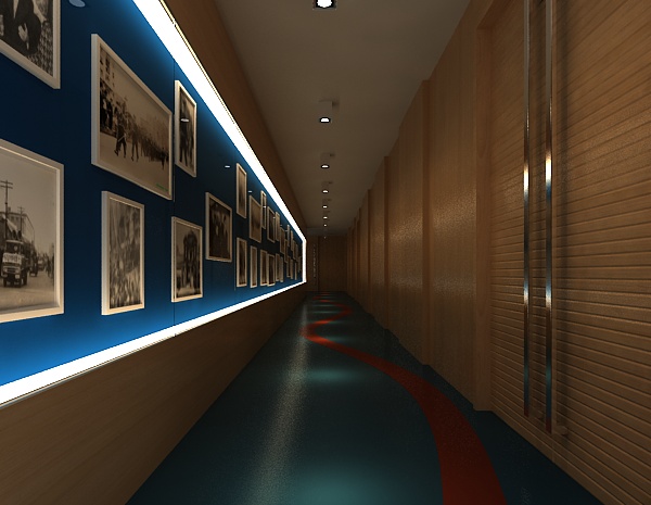 展览馆过道3d模型下载