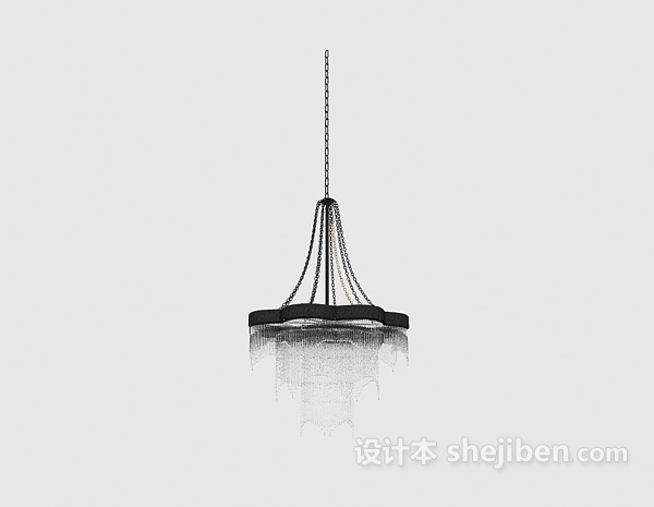 小巧水晶吊灯3d模型下载