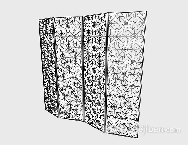 现代简约隔断3d模型下载