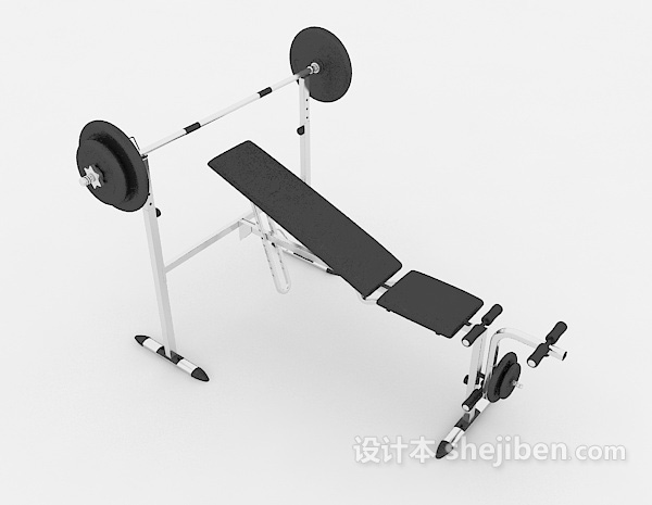 健身举重设备3d模型下载