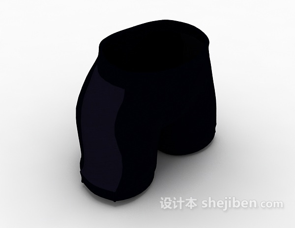 平角运动裤3d模型下载