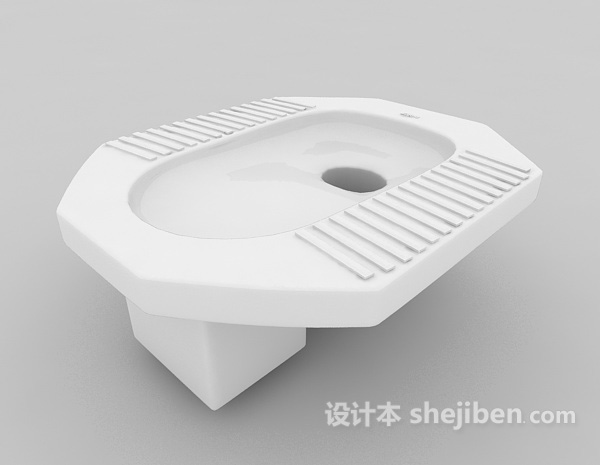 蹲式便器3d模型下载