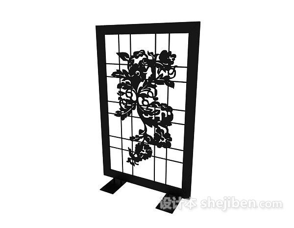 现代风格屏风3d模型下载