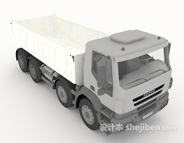 长途运货大卡车3d模型下载