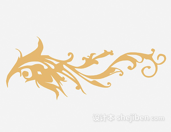 黄色家居墙绘3d模型下载