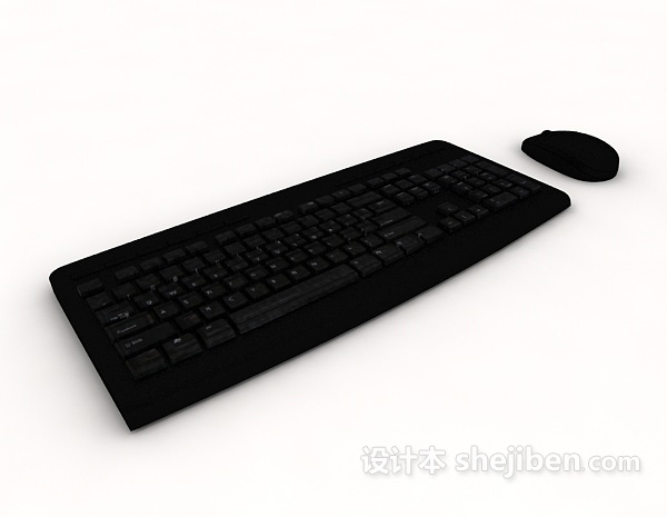 台式机键盘鼠标3d模型下载