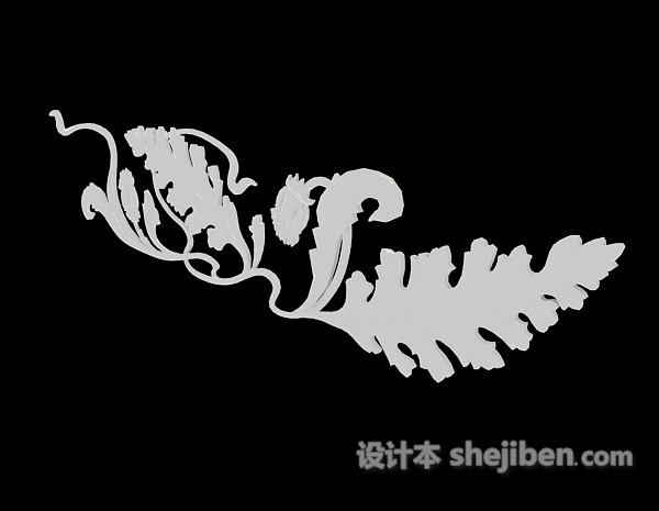 花边墙饰3d模型下载