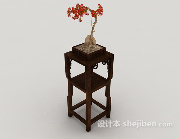中式盆景摆设3d模型下载