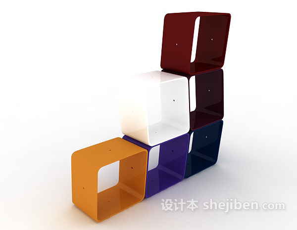 现代时尚展示架3d模型下载