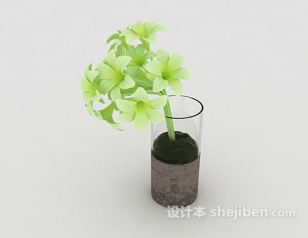 绿植盆栽3d模型下载