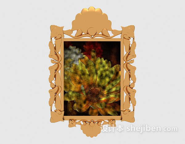 简约欧式挂画3d模型下载