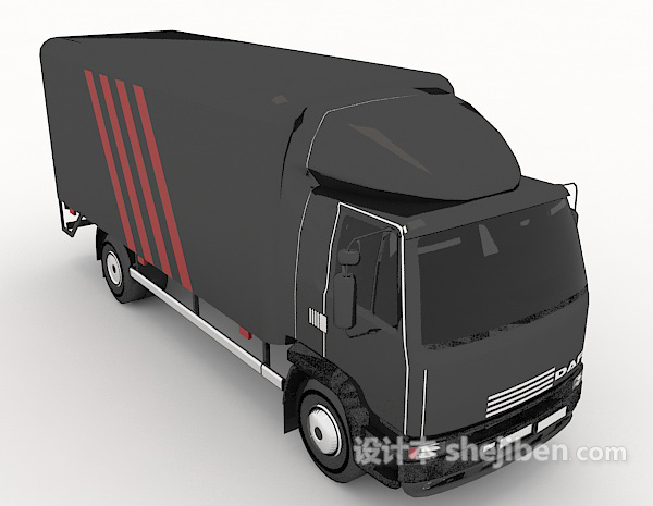 快递运输车3d模型下载