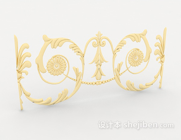 雕花墙饰3d模型下载