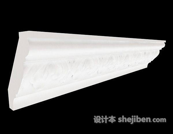 简约风格白色石膏线3d模型下载