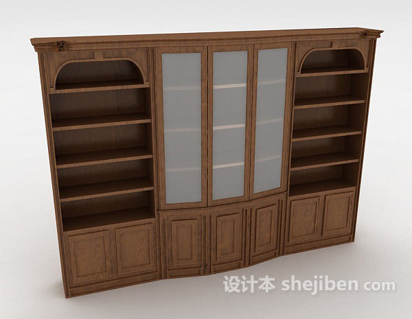 欧式古老书柜3d模型下载