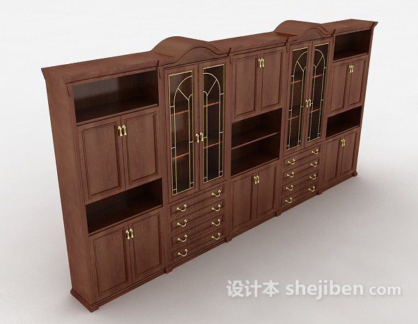 传统欧式家居储物柜3d模型下载