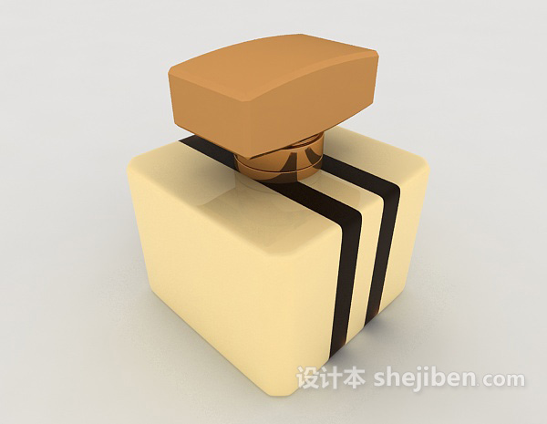 黄色香水瓶3d模型下载