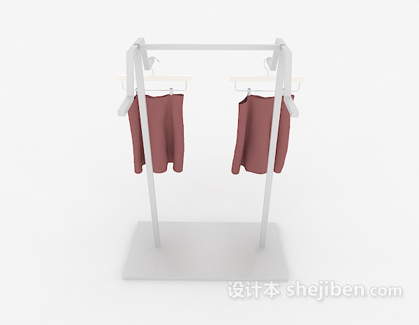 衣物展架3d模型下载