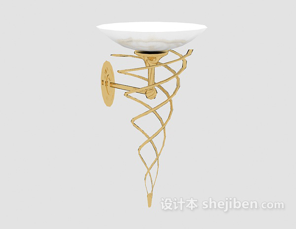 简约大方壁灯3d模型下载