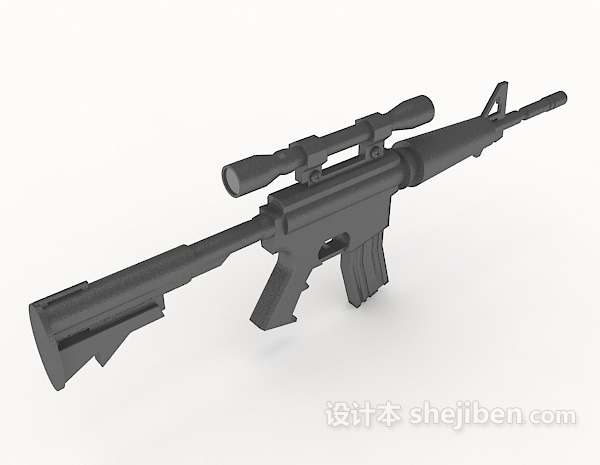 军事机枪3d模型下载