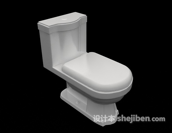 家庭传统马桶3d模型下载