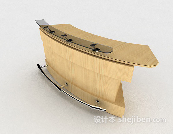 简约大方班台3d模型下载