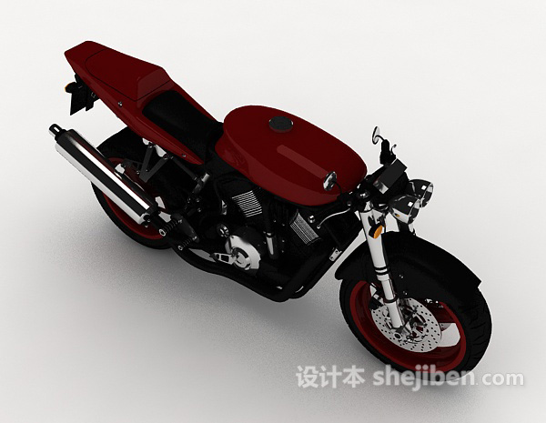 男式摩托车3d模型下载