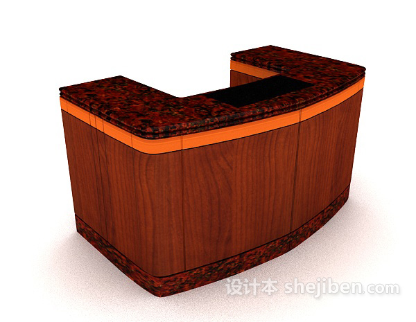 红木班台3d模型下载
