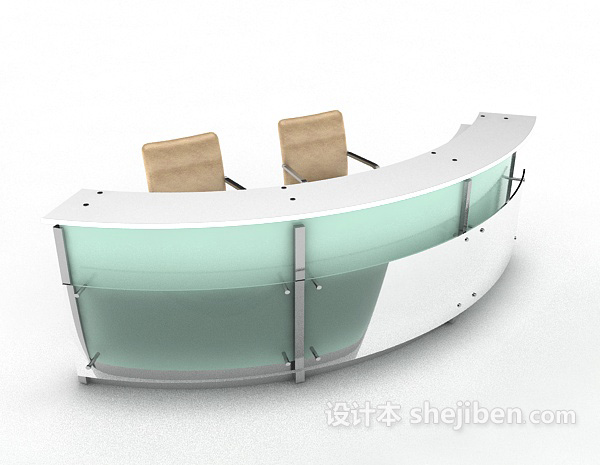 现代时尚班台3d模型下载