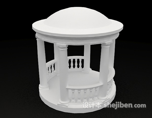 亭子建筑3d模型下载