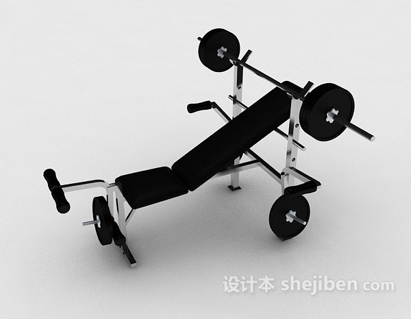 健身房举重设施3d模型下载