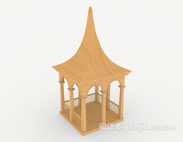 尖顶亭子3d模型下载