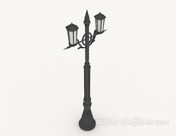 简约欧式路灯3d模型下载