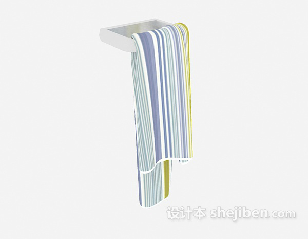 条纹毛巾3d模型下载