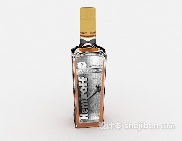 家居白酒3d模型下载