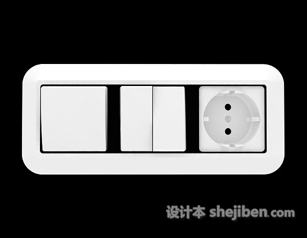 墙上插孔3d模型下载