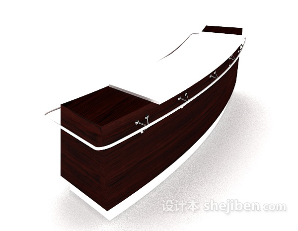 简约班台3d模型下载