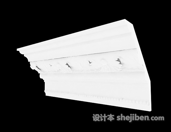 常见白色石膏线3d模型下载