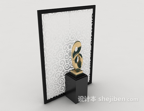 简约背景装饰3d模型下载