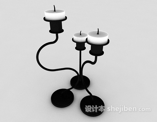 简欧家居烛台灯3d模型下载