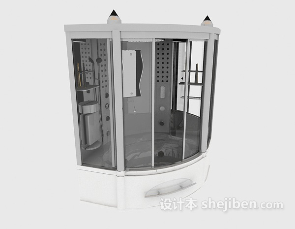 功能齐全沐浴房3d模型下载