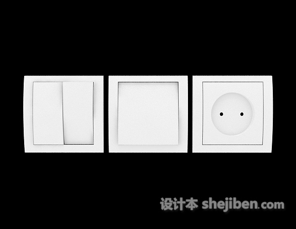 墙壁开关3d模型下载
