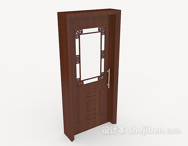 新中式风格房门3d模型下载