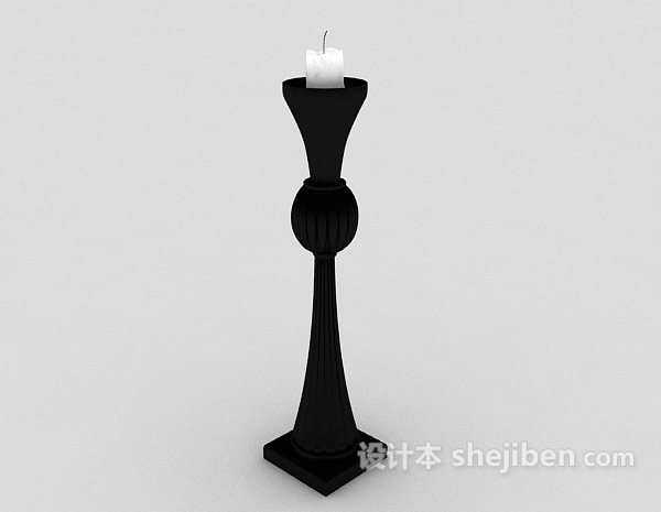黑色烛台3d模型下载