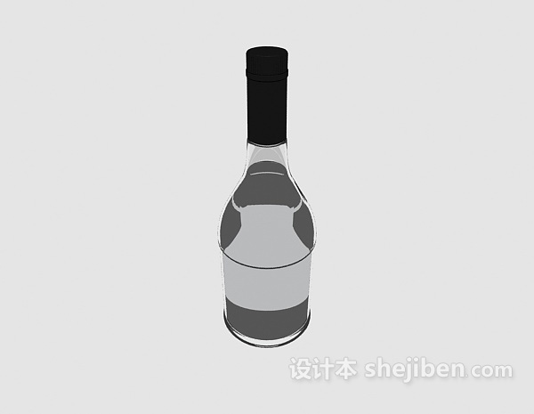 空酒瓶3d模型下载