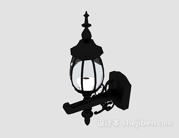 古老欧式壁灯3d模型下载