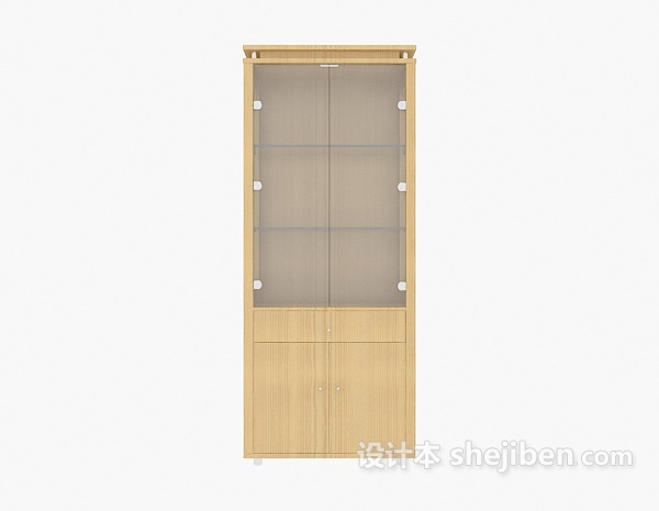 常见简约展示柜3d模型下载