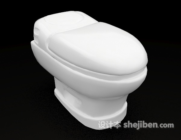 传统家居马桶3d模型下载