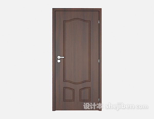 家居实木房门3d模型下载